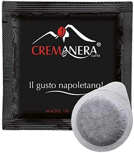 Crema Nera - 150 Cialde Caffè ESE 44MM Filtro Carta, Miscela Forte e Cremosa, Espresso Napoletano, Cialde Da 7,5G, 1.1KG (CremaNera, 150 Cialde Caffè)