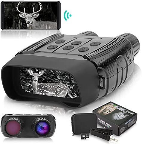 NOCOEX Infrarot-Fernglas, Nachtsicht, 100 % Dunkelheit, Nachtsicht, IR-Nachtsicht, Jagd, mit 2,31 Zoll TFT LCD, Fotos HD 1 m und Videos 960P mit Speicherkarte 32 G