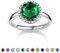 Bestyle Ring Grüner Stein für Damen Silber 925 Smaragd Schmuck Verstellbarer Fingerring Bling Verlobungsring Geschenk für Geburtstage