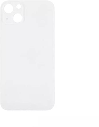 fonefunshop Compatible con iPhone 13 parte trasera de cristal liso en blanco