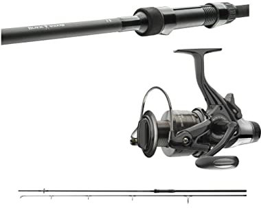 Daiwa Black Widow Stalkercombo 3,00m / 3,00lbs + Karpfenrolle Set - Karpfenruten- und Rollen-Set - Fischen mit der Stalking-Technik - Daiwa