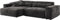 DELIFE Eckcouch Sirpio XL Mikrofaser Schwarz 270x170 cm Recamiere variabel