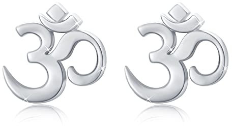 Aum Om Ohm Ohrstecker für Frauen Teenager Mädchen Sterling Silber Spirituelle Yoga Om Symbol Ohrringe