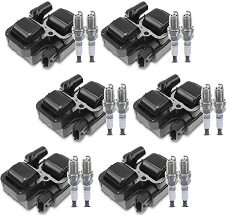 Frankberg 6x Zündspule Zündkerzen Satz Benzin Kompatibel mit W169 2004-2012 W245 2005-2011 W202 W203 1997-2007 S202 S203 1997-2007 CL203 2002-2005 S210 S211 1996-2009
