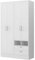Vente-unique-Armario Odilon - 4 Puertas y 2 cajones - Ancho 120 cm - Blanco Lacado
