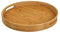 LOLAhome Bandeja Redonda con Asas de Bambú Natural de Ø 40 cm de diámetro y 5 cm de alto para Servir Comida y Desayunos