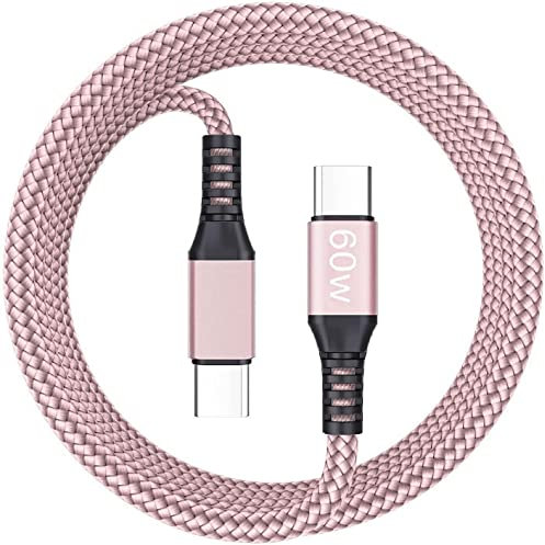 For Google Pixel 9/9a Pro/ 8A/8/7 Pro/6A Charger Cable, USB C to USB C Cable, 60W (1.5 M) USB C Charger Cable PD Fast Type C Cable for Google Pixel 8 8 Pro 7A 7 Pro 6A 6 6 Pro 5 4 3 2 XL (Rose Gold)