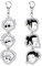 Mamarmot Anime-Goj-Satoru-Figuren, Schlüsselanhänger, japanische Cartoon-Figuren, Schlüsselanhänger für Fans, Sammlung, Requisiten, Geschenk, 2 Stück, Juju, Standard