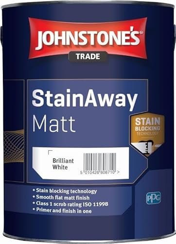 Johnstone's Trade StainAway Matt - Brilliant White - 10 Litres