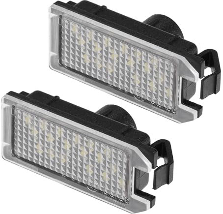 X AUTOHAUX 1 Pair LED License Plate Light Lamp Assembly for Fiat 500 2013-2019