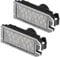 X AUTOHAUX 1 Pair LED License Plate Light Lamp Assembly for Fiat 500 2013-2019