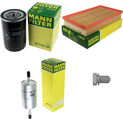 EISENFELS Inspektionspaket Wartungspaket Filterset mit Ölfilter W 719/36, Luftfilter C 30 115, Kraftstofffilter WK 512/1, Verschlussschraube