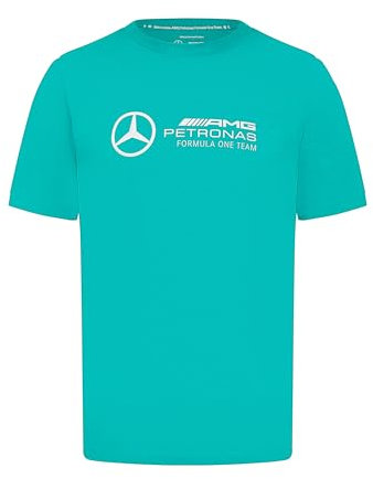 MERCEDES AMG PETRONAS F1 Herren Tshirt mit großer 3D-Team-Logo-Ausführung - Ultramarinblau - Größe: XL