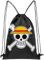 One Piece Turnbeutel Schwarz, Drawstring Bag Beutel Rucksack Kinder mit Kordeln - Anime Merch