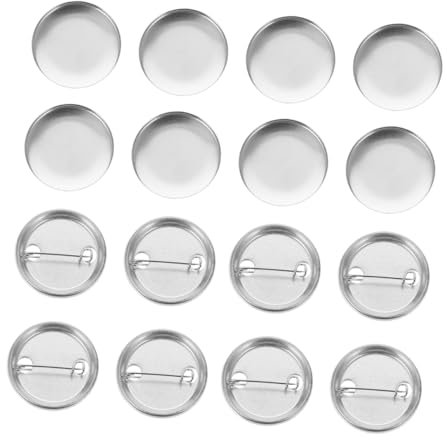 NUOBESTY 100sets Distintivi Vuoti Da Personalizzare Badge Fai Te Per Crafting Creativo e Decorazioni Personalizzate