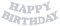 TONIFUL Silber Happy Birthday Banner NO DIY Silber Glitter Birthday Party Banner mit vorgespannten -Silber Geburtstag Girlande Ready to Use