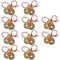 NYGGTYK Lot de 10 Pièces de Monnaie Porte-Bonheur pour le Nouvel An Chinois - Feng Shui Bronze, Pièces en Cuivre, Décorations