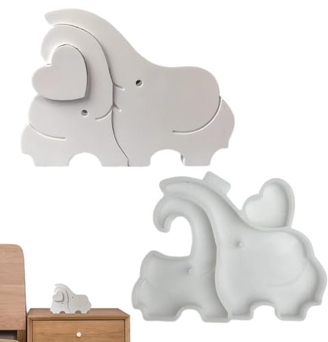 Moldes de resina con forma de elefante y fondant de elefante, resina epoxi, moldes para fondant de chocolate, elefante de amor, decoración de elefante, molde de arte para hacer dulces de fondant