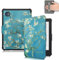 Vakarey Cover Ultra Sottile Automatica per Kobo Clara (Colour/2E/BW) con Sveglia/Sonno e Cinturino Polso, Motivo Floreale