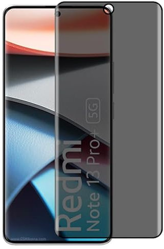 DEALY - Protector de cristal templado antiespía para Xiaomi Redmi Note 13 Pro Plus 5G