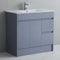 Robanmoa 900mm Bathroom Vanity Unit With Basin Freestanding Bathroom Storage Cabinet Unit Overflow Ceramic Sink Wash Basin Floor Standing Cabinet Vanity Units Waterproof Cupboard Furniture