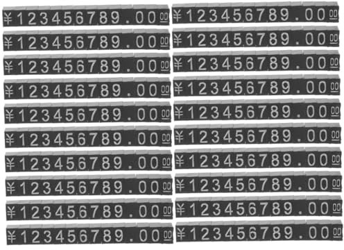 PartyKindom 20 Sets Tag Mall Schilder Nummernanzeigetafeln Anzeigewürfel Schmuck Display Tags Schmuckanhänger Für Preisgestaltung Zahlenschilder Blöcke Würfel