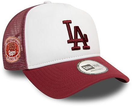 New Era LA Truckercap Los Angeles Dodgers Kappe verstellbar Snapback Teamlogo weiß rot Baseball Hut - One-Size