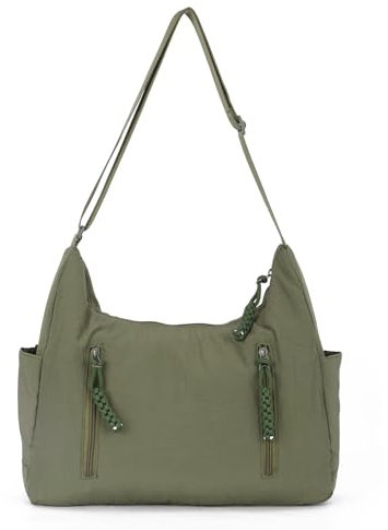 EVEOUT Borsa a tracolla in Nylon da Donna Grande Capacità Borse a spalla Leggero Borsa Messenger Nylon per Lavoro Viaggio Vacanza Università