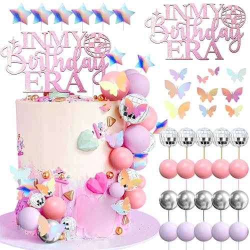In My Birthday Era Cake Decoration Birthday Girls Theme Photo Backdrop Era Party Music Fans Lover Party Supplies Singer Birthday Decorations