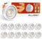 ALUSSO LIGHTING LED Modul 230V, 6W Dimmbar LED Modul Flach ø50x25mm für Einbaustrahler, Warmweiß Naturalweiß Kaltweiß, Ersetzt GU10 MR16 Leuchtmittel, IP44 Wasserdicht, 12er-Set