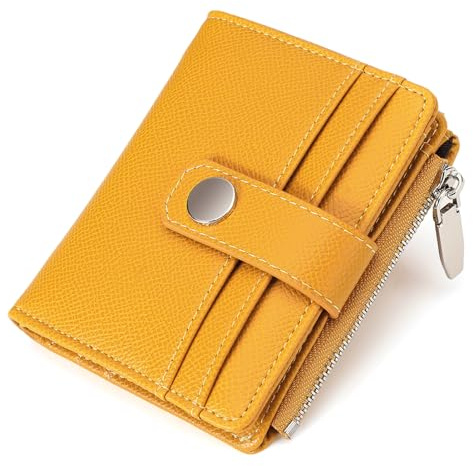 FALAN MULE Portafoglio Donna Pelle Piccolo Blocco RFID Portamonete Donna Cute Cerniera Porta Carte di Credito Tanti Scomparti