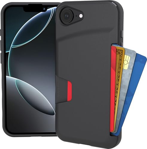Smartish® Schutzhülle für iPhone 16e, Brieftaschenformat, Slayer Vol. 1 [schlank und schützend] Kreditkartenfach – Fallgetestet, versteckter Klappkartenschlitz, kompatibel mit Apple iPhone 16e 2025 –