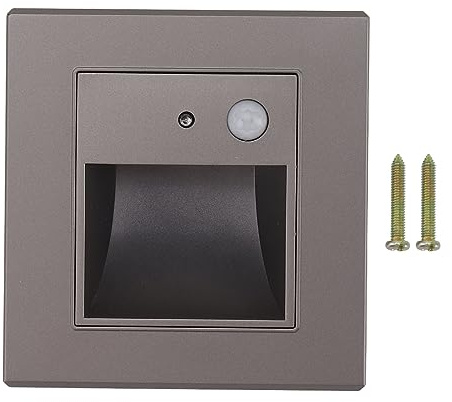 Fdit 1,5 W 3000 K Sensor-Stufenlichter, Versenktes Treppenlicht mit Bewegungssensor, Dämmerungs- Bis Morgendämmerungssensor, Unterputz-LED-Treppenlicht für Schlafzimmer Im Innenbereich