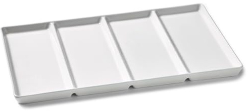 Betty Bossi - Servierplatte Gourmet 25581, Weiß mit Vier Unterteilungen - hochwertige Porzellanplatte für stilvolle Präsentation - Ideal für Partys, BBQs und besondere