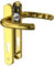 GANZTECH 1 Set PVD Gold UPVC 304 Stainless Steel Door Handle, 92mm PZ (Centres), Backplate 212mm,122mm Screw to Screw, PVD Gold Replacement PVC Door Handle