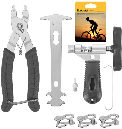 Oumers Bike Chain Repair Tools Set, Bicycle Chain Break Tool, Master Link Pliers, Bike Wear Checker Indicator Opener Closer Remover Pliers