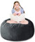 Adult soybean bag chair, bean bag with filler, adult living room, lazy sofa living room furniture comfortable adult soy bag chair, fluffy gaming (Dark gray, Medium)
