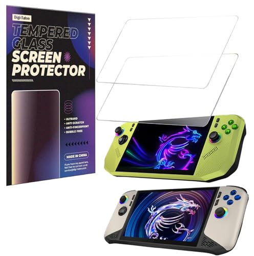 [Lot de 2] Protecteur d'écran en verre trempé 9H compatible avec la console de jeu portable MSI Claw A8/Claw 8 AI+ A2VM 2025 (8), anti-rayures, anti-traces de doigts, sans bulles