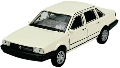 Welly Modell Auto Kompatibel mit VW Volkswagen Santana Passat B2 Weiss Limousine 1981-1984 ca 1/34-1/39 Metal Modell Auto Die Cast Neu im Kasten