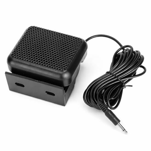 SENECESLI Fits Mini NSP-100 Two Way Radio Outdoor Speaker, Durable Marine VHF Car Radio Speaker for, Black ABS Material