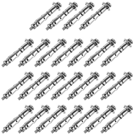 LIFKOME 25 Stück Teiliges Schwerlast Hohlwandanker aus Stahl mit Schrauben Spreizdübel für Trockenbauwände und Rigipsplatten Verzinkte Plasterboard Fixing Screws Rostfrei für Sichere