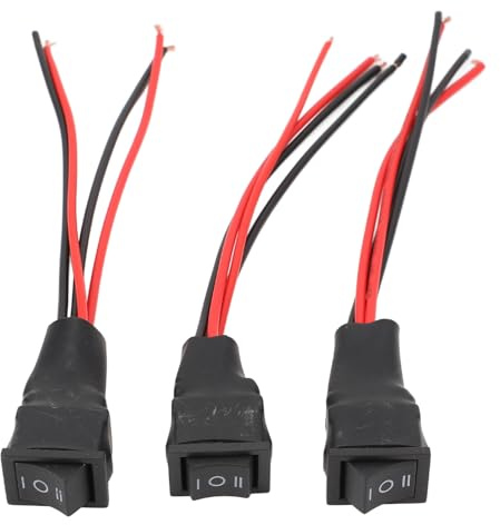 Cygmophing 10 A Motor vorwärts rückwärts Schalter 3 positive negative Polarität Motorsteuerung umkehrbarer Schalter mit Kabel 3 Stück