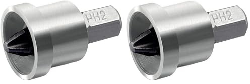 STANLEY Drywall Screw Adaptor Phillips PH2 Suitable for 3/8 or 1/2 Drill, STHT0-16137 (Pack of 2)