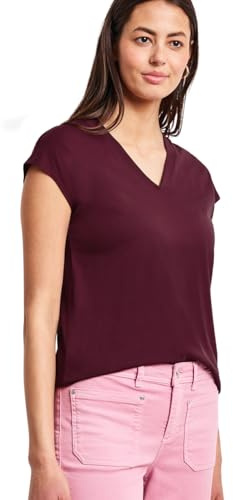 Damen Dropped Shoulder Shirt mit V-Neck