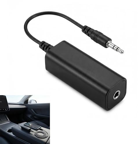 Entstörfilter, Ground Loop Isolator 3.5mm, Entstörfilter klinke, für Auto und Heimstereoanlagen, Audio Filter zur Rauschreduzierung, für Smartphones, PC, Laptop, MP3-Player, Bluetooth-Lautsprecher