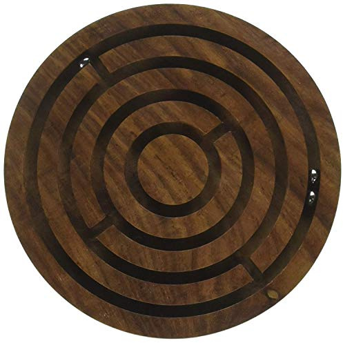 Nagina International Ball in einem Labyrinth Puzzle Brettspiel | Premium Hand Crafted Wooden Labyrinth Kindertischspiel | Holzspielzeug & Handwerk (Groß)