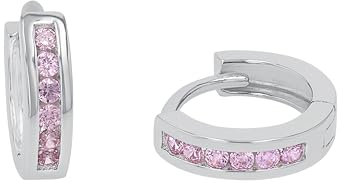 Prinzessin Lillifee Kinder-Creolen 925 Silber rhodiniert Zirkonia rosa - 2016524