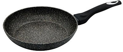 Klausberg Pfanne 20 bis 30cm Bratpfanne Marmor Granit Antihaft Induktion aus Serie Marmo Golden Line (28cm)