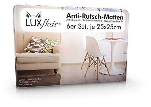Hochwertige Anti Rutsch Matten im 6er Set je 25cm rund als Unterlage für Stühle/Sitzkissen oder Tische/Tischauflagen/Läufer. Auch als Teppichunterlage geeignet