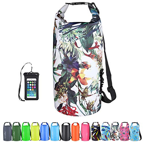 OMGear Wasserdichter Trockentasche, Rucksack, wasserdichte Handytasche, 40 l, 30 l, 20 l, 10 l, 5 l, schwimmender Trockensack für Kajakfahren, Bootfahren, Segeln, Kanu, Rafting, Wandern, Camping,